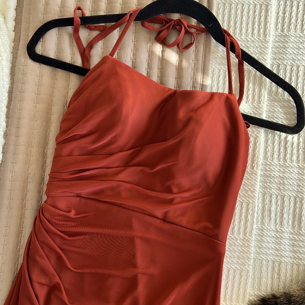 Azazie Terracotta Bridesmaid Dress